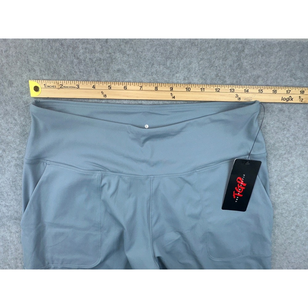 The Gym People Womens High Waisted Joggers Light Blue Athletic Yoga Pants Large - Picture 4 of 7